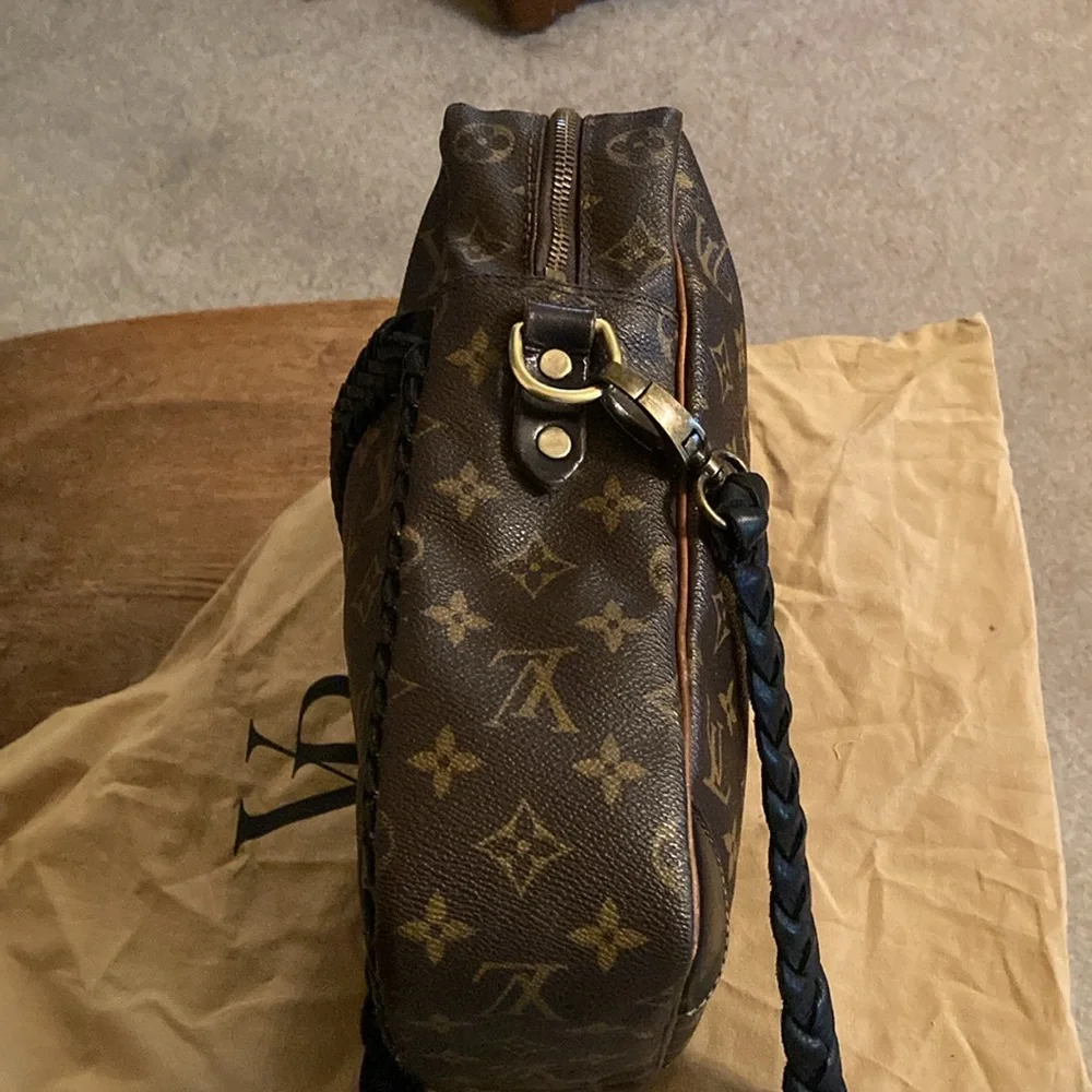 Vintage Boho Louis Vuitton Bag w/Hand Braided Crossbody Strap & Dust Bag